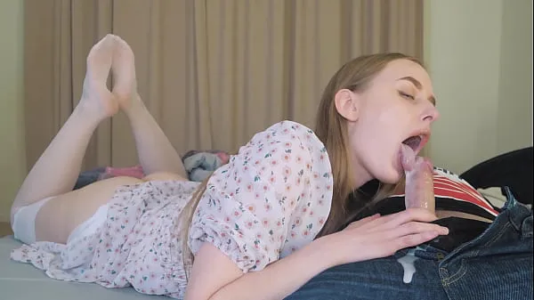 Hot step Daughter's Deepthroat Multiple Cumshot from StepDaddy - Cum in Mouth cool Videos